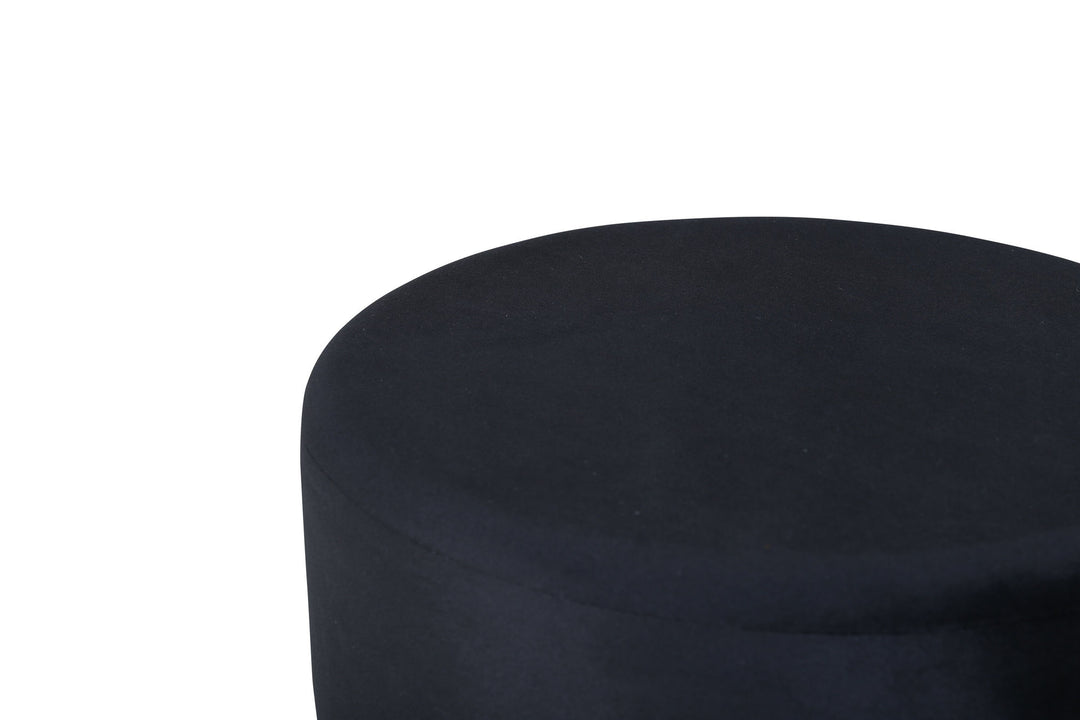 Venture Home Petra Pouf - Distressed Copper / Black Velvet
