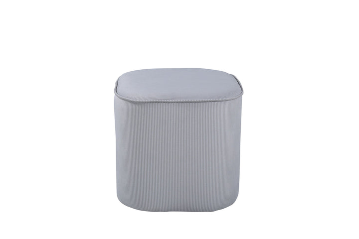 Venture Home Piff Pouf - / Grey Corduroy