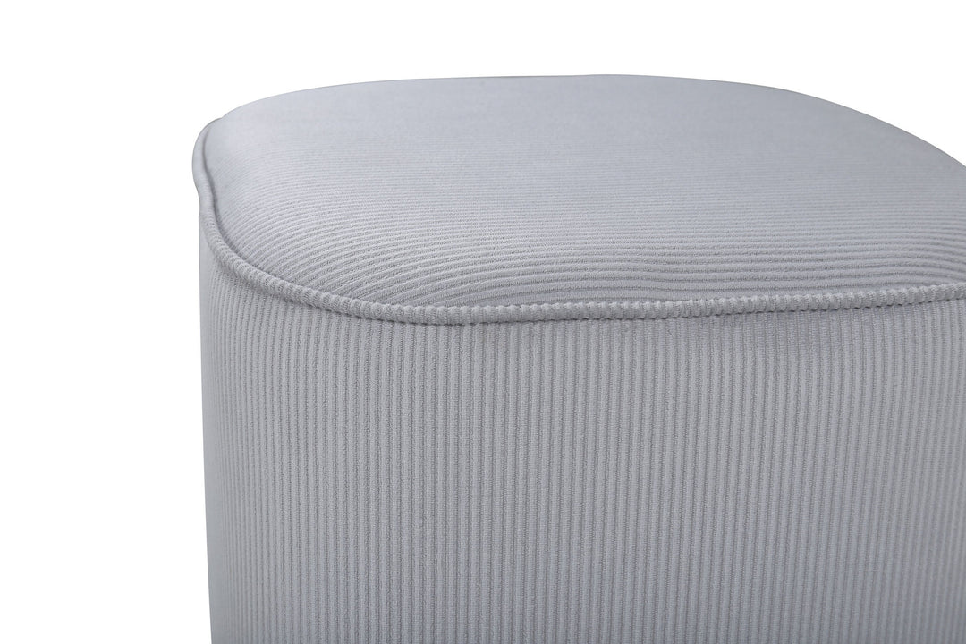 Venture Home Piff Pouf - / Grey Corduroy