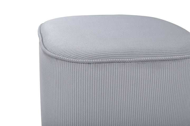 Venture Home Piff Pouf - / Grey Corduroy