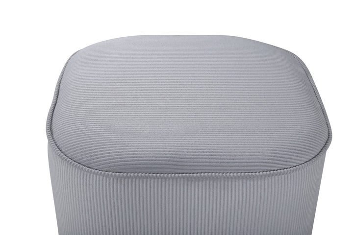 Venture Home Piff Pouf - / Grey Corduroy