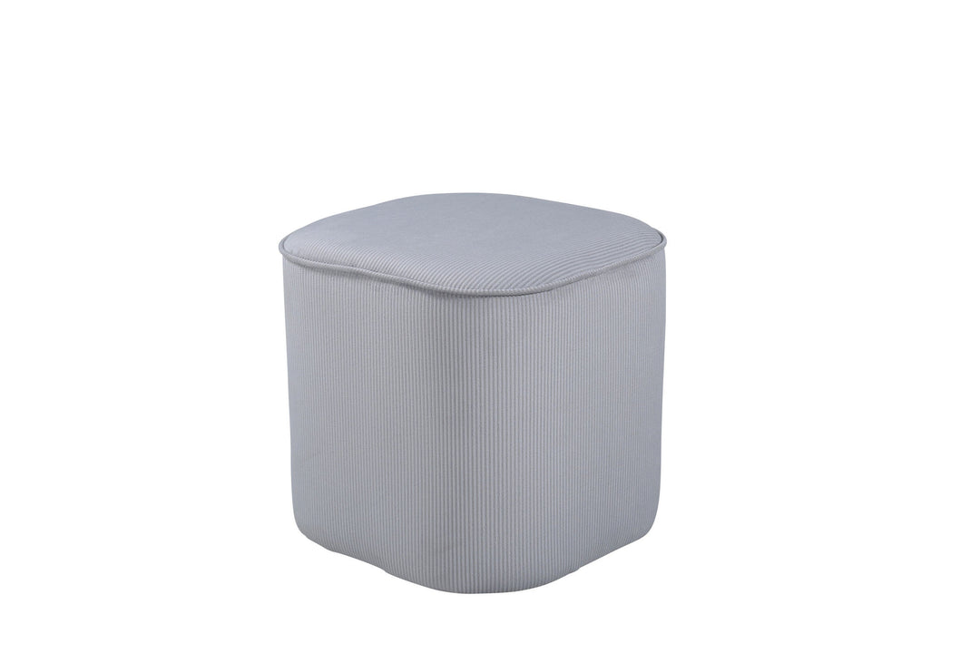 Venture Home Piff Pouf - / Grey Corduroy