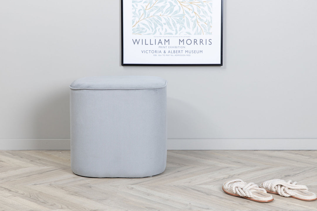 Venture Home Piff Pouf - / Grey Corduroy