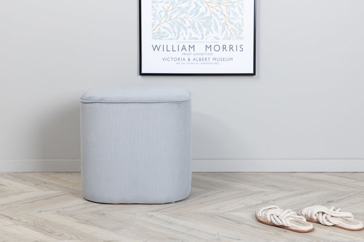 Venture Home Piff Pouf - / Grey Corduroy