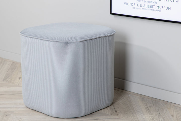 Venture Home Piff Pouf - / Grey Corduroy