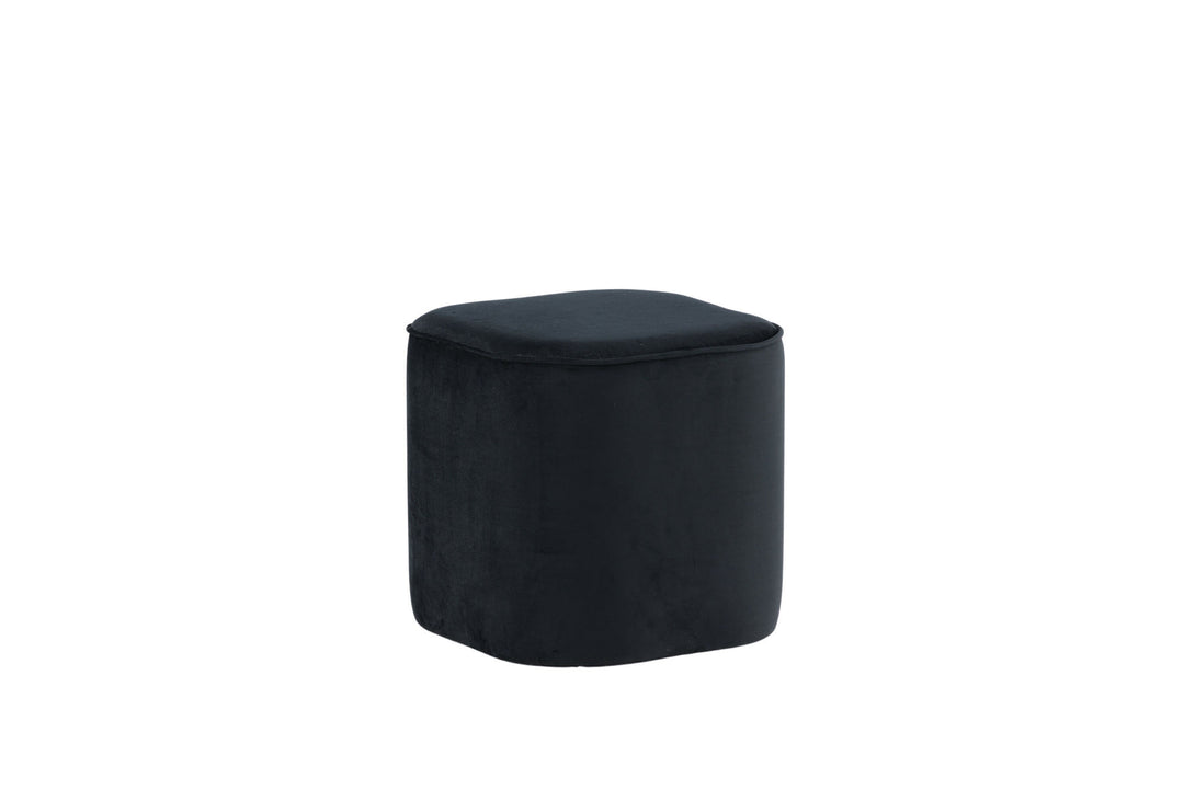 Venture Home Piff Pouf - / Black Velvet