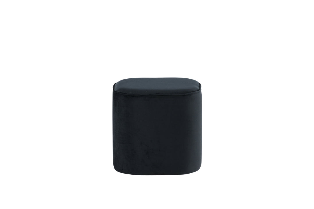 Venture Home Piff Pouf - / Black Velvet