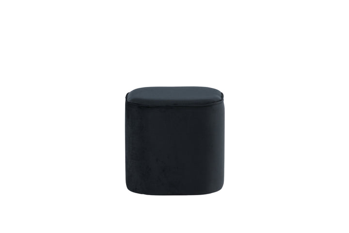 Venture Home Piff Pouf - / Black Velvet