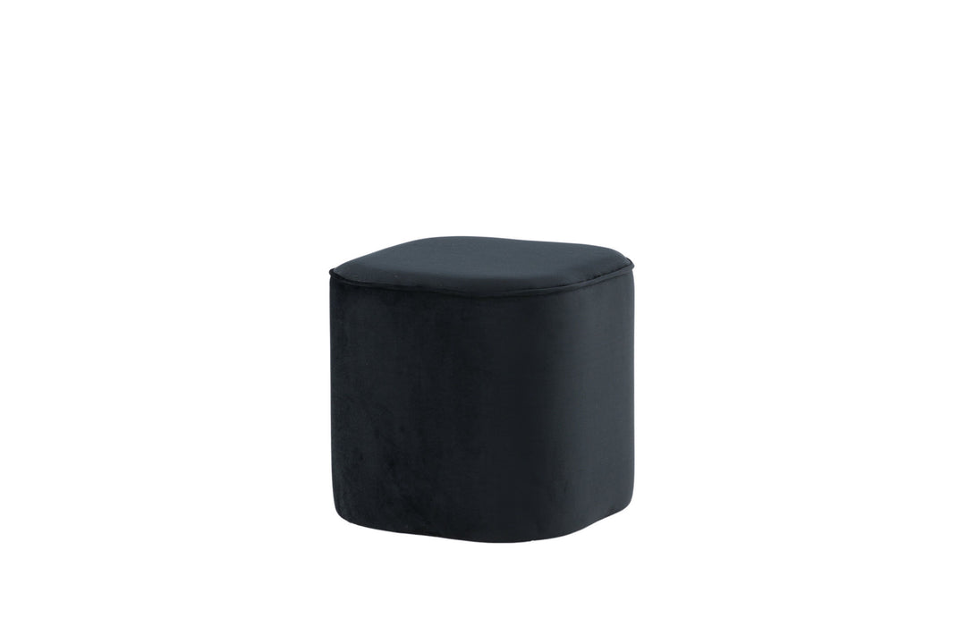 Venture Home Piff Pouf - / Black Velvet