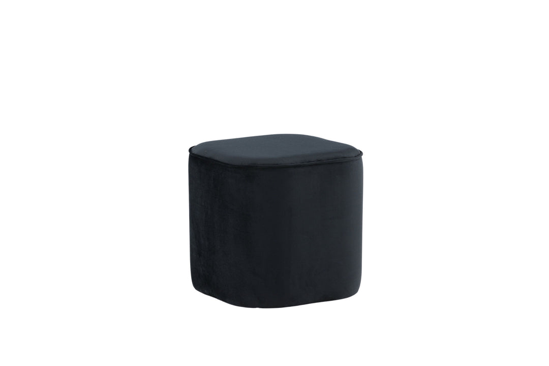 Venture Home Piff Pouf - / Black Velvet