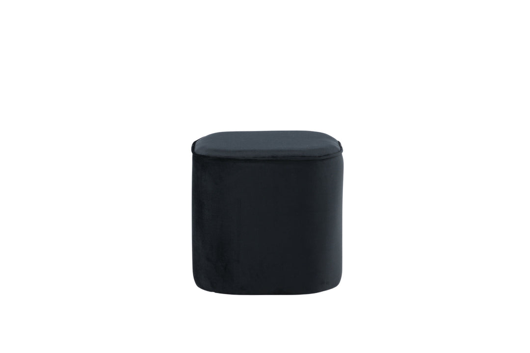 Venture Home Piff Pouf - / Black Velvet