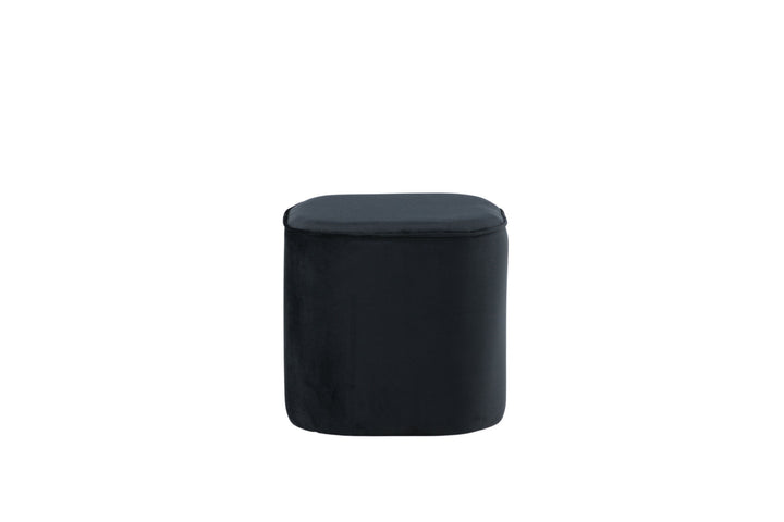 Venture Home Piff Pouf - / Black Velvet