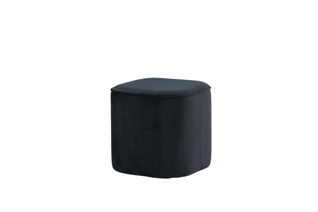 Venture Home Piff Pouf - / Black Velvet