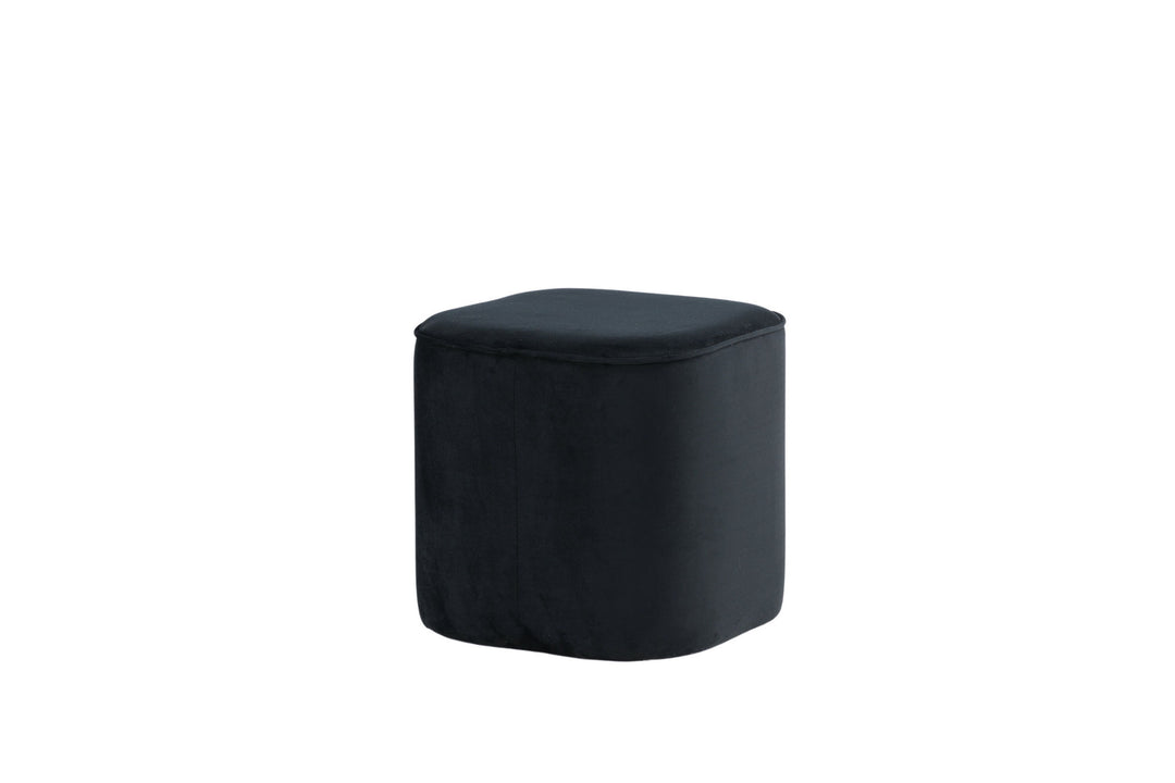 Venture Home Piff Pouf - / Black Velvet
