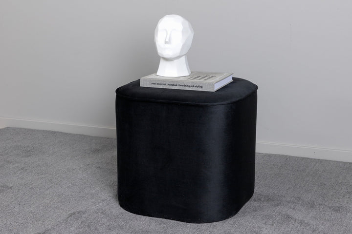 Venture Home Piff Pouf - / Black Velvet