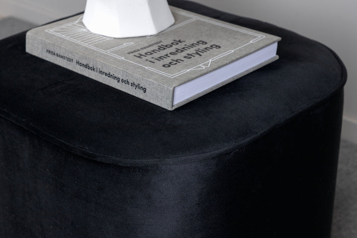 Venture Home Piff Pouf - / Black Velvet