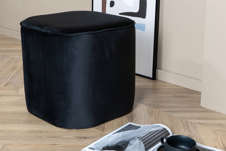 Venture Home Piff Pouf - / Black Velvet