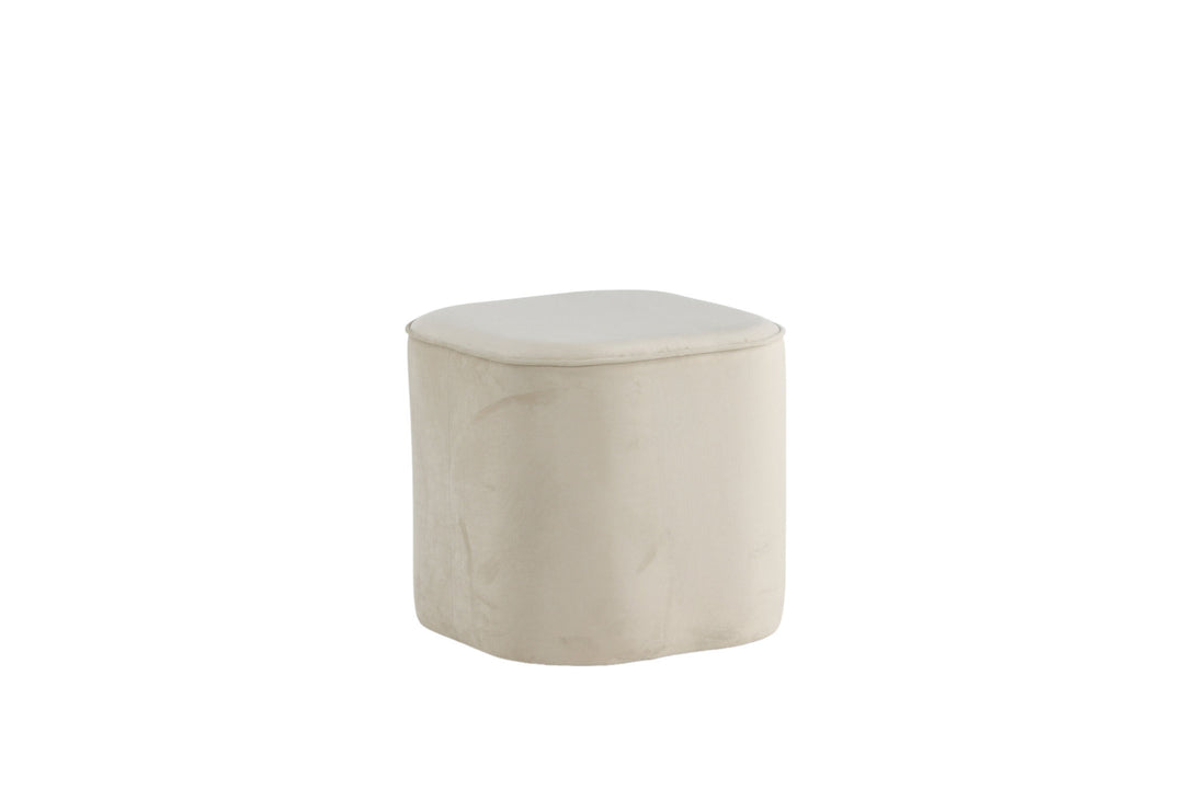 Venture Home Piff Pouf - / Beige Velvet