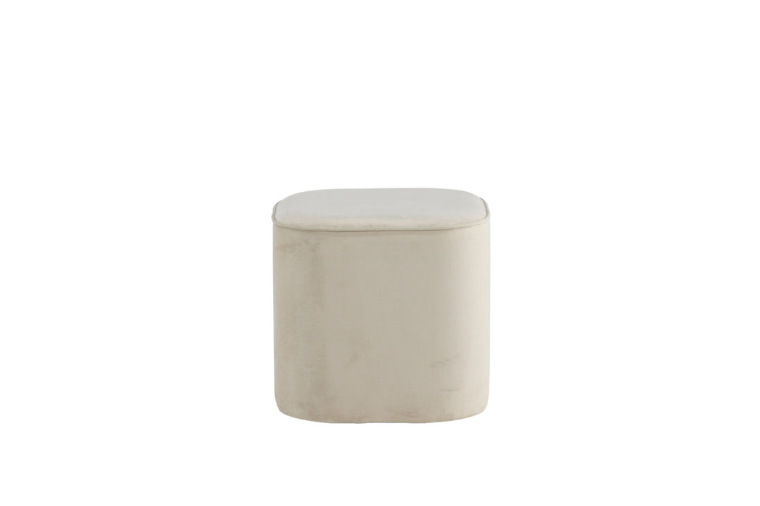 Venture Home Piff Pouf - / Beige Velvet
