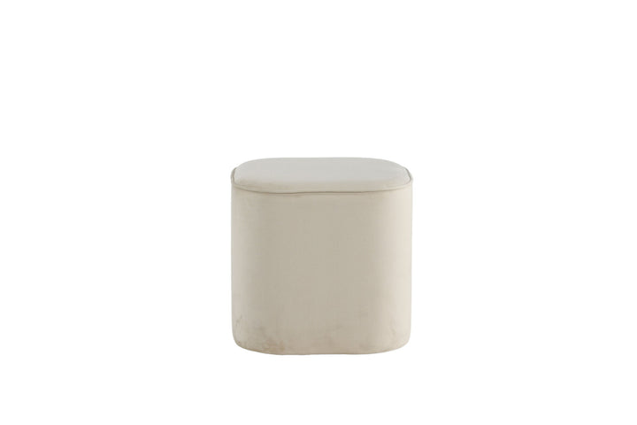 Venture Home Piff Pouf - / Beige Velvet