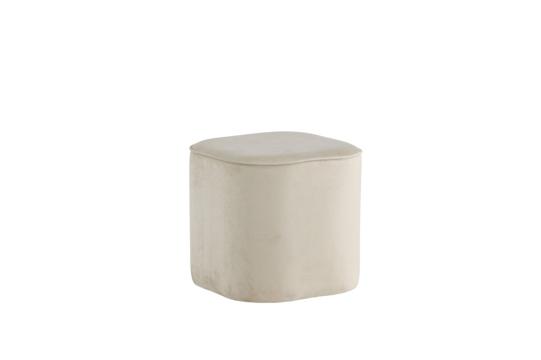Venture Home Piff Pouf - / Beige Velvet