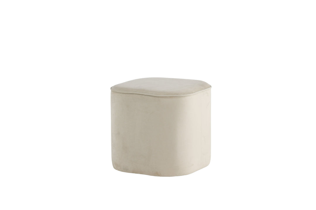 Venture Home Piff Pouf - / Beige Velvet