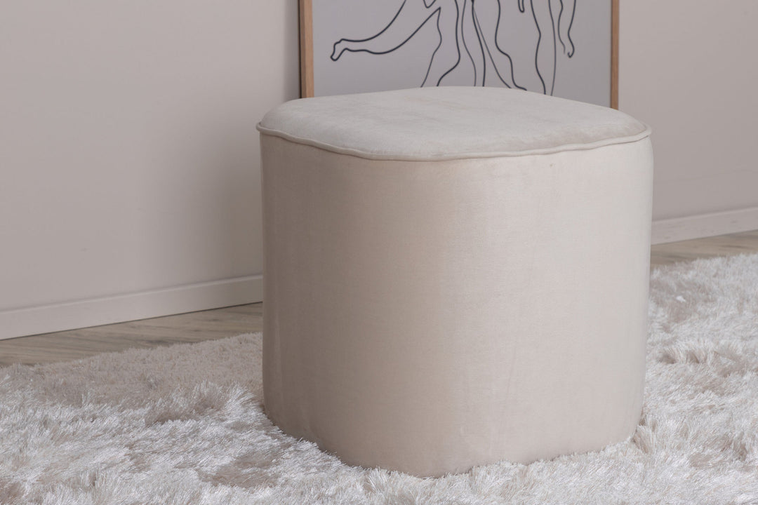 Venture Home Piff Pouf - / Beige Velvet