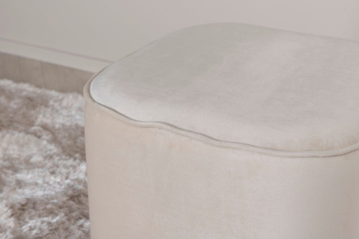 Venture Home Piff Pouf - / Beige Velvet