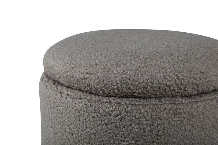 Venture Home Limpen Pouf - / Greige Teddy