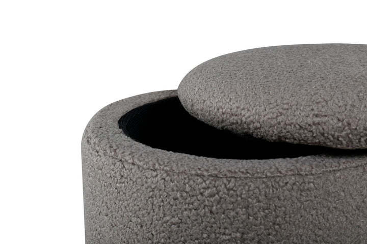 Venture Home Limpen Pouf - / Greige Teddy