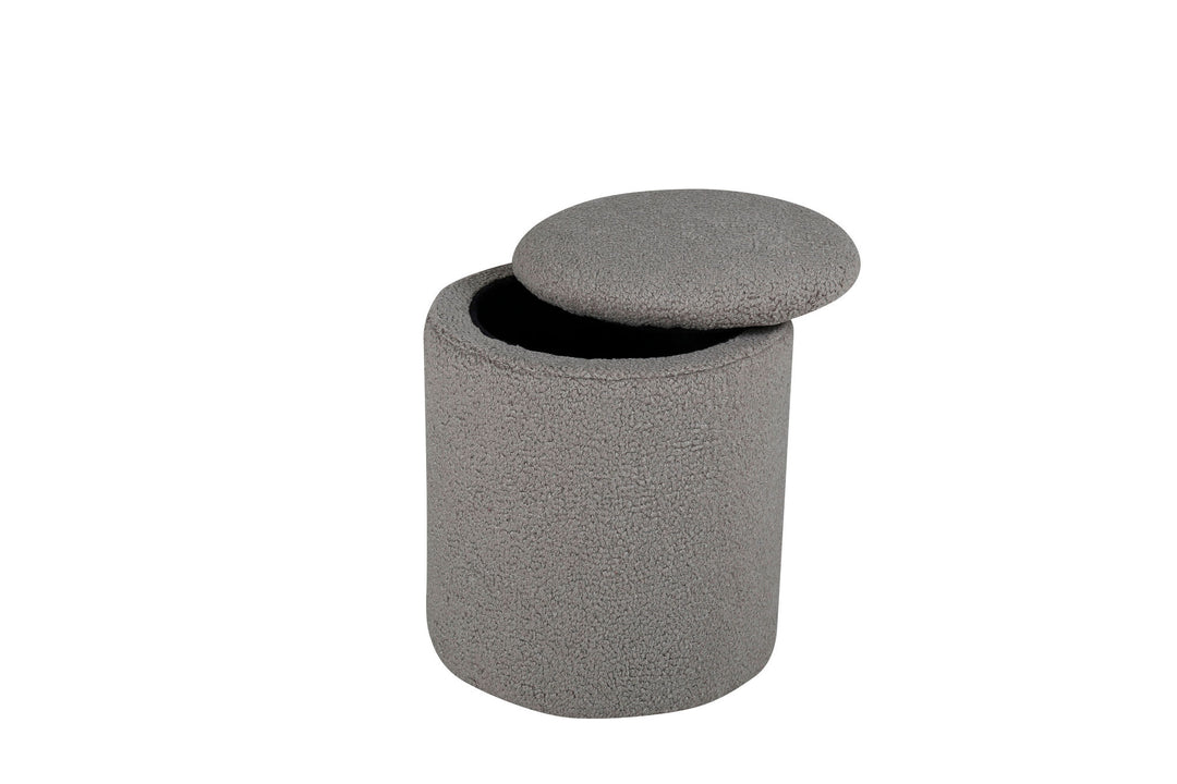 Venture Home Limpen Pouf - / Greige Teddy