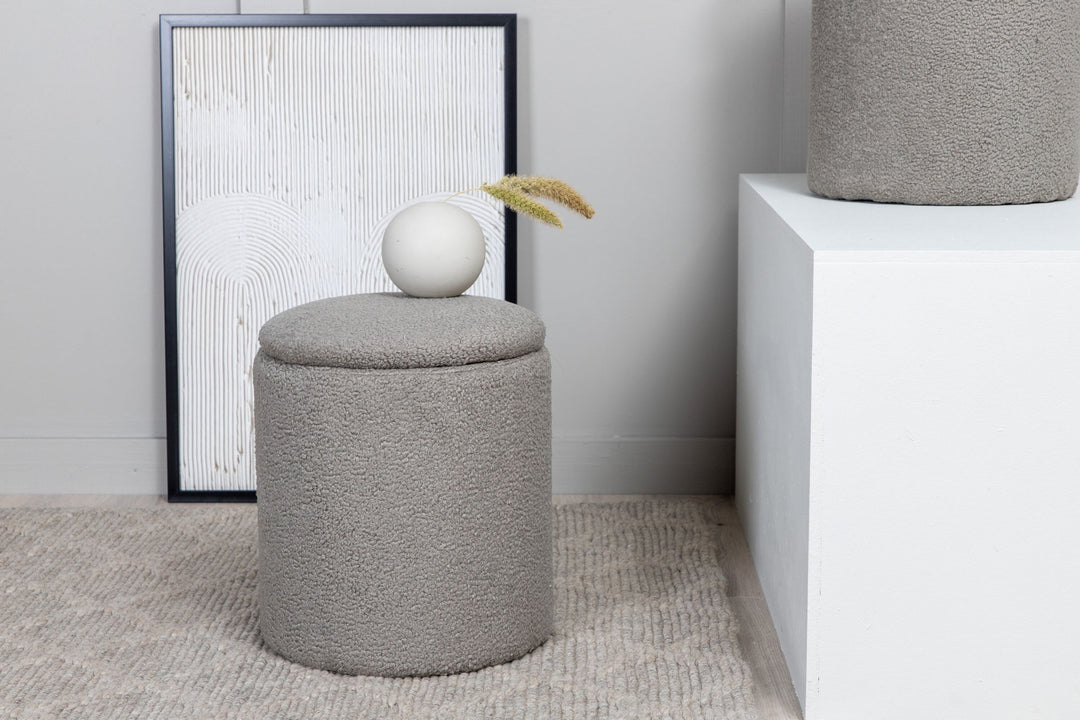 Venture Home Limpen Pouf - / Greige Teddy