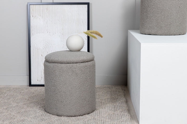 Venture Home Limpen Pouf - / Greige Teddy