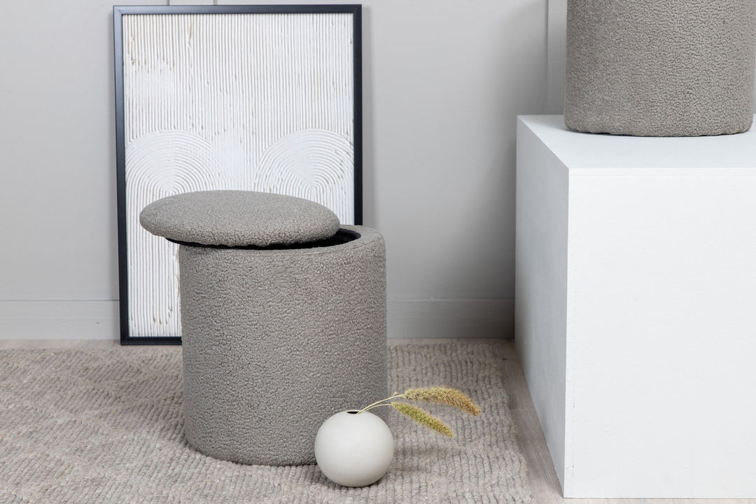 Venture Home Limpen Pouf - / Greige Teddy