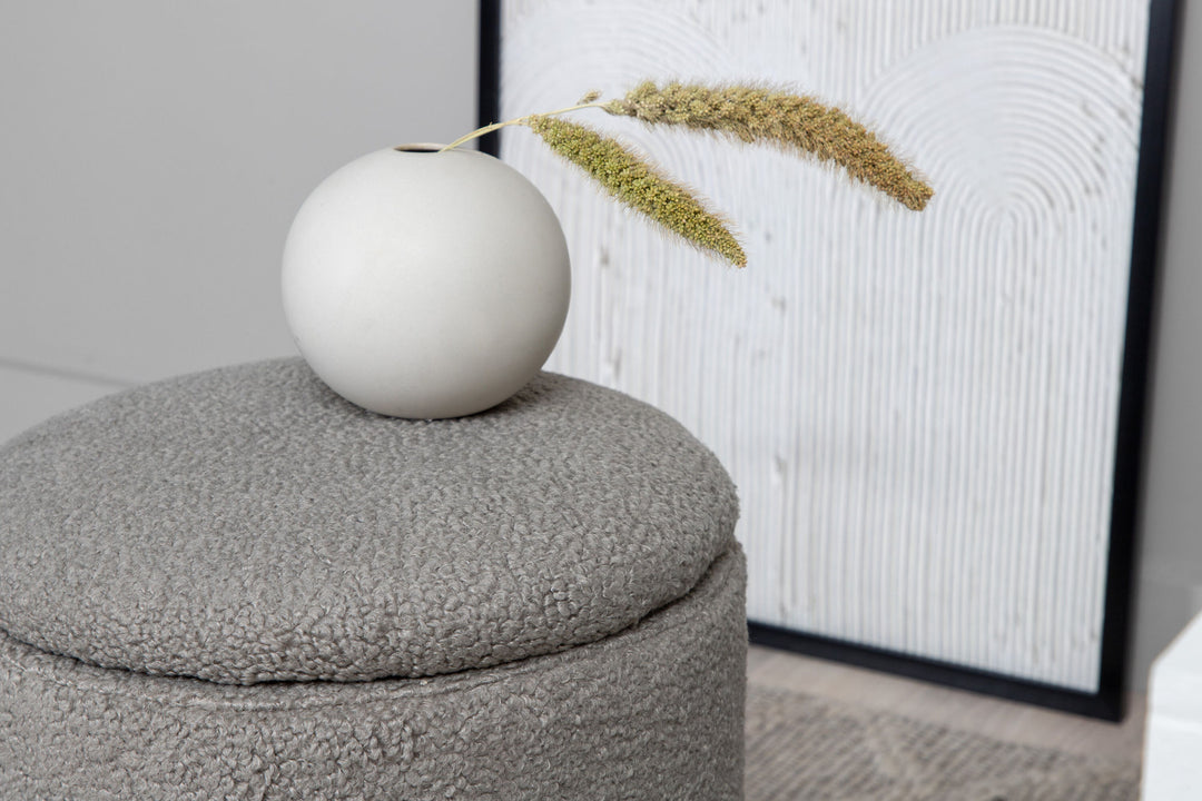 Venture Home Limpen Pouf - / Greige Teddy
