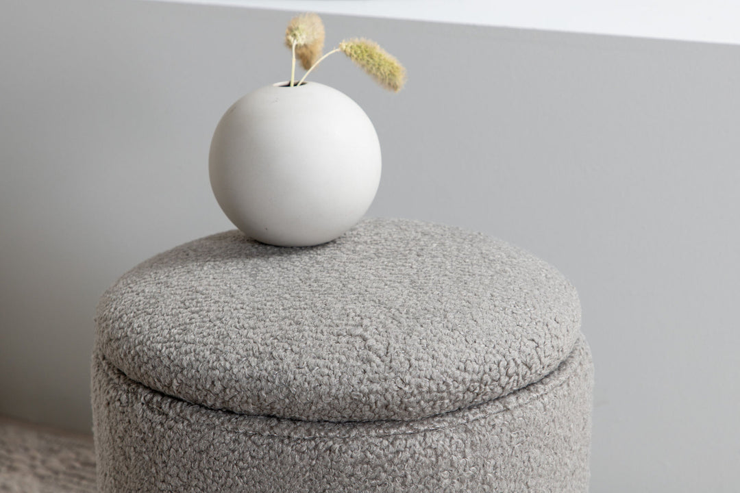 Venture Home Limpen Pouf - / Greige Teddy