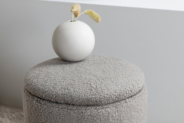 Venture Home Limpen Pouf - / Greige Teddy