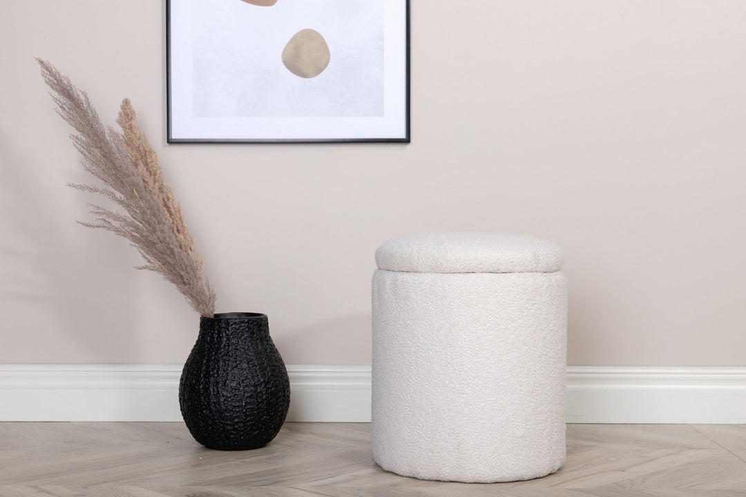 Venture Home Limpen Pouf - / Offwhite Teddy