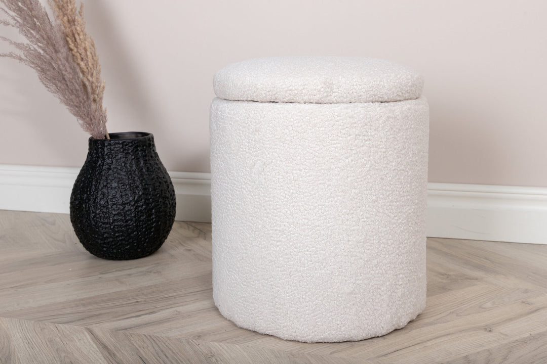 Venture Home Limpen Pouf - / Offwhite Teddy