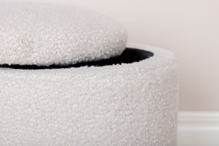 Venture Home Limpen Pouf - / Offwhite Teddy