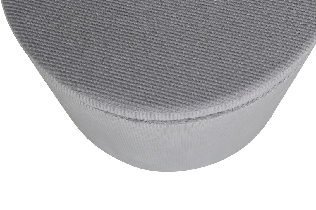 Venture Home Dunken Pouf - / Grey Corduroy