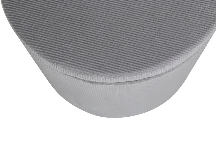 Venture Home Dunken Pouf - / Grey Corduroy