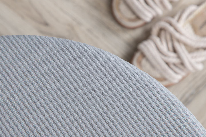 Venture Home Dunken Pouf - / Grey Corduroy