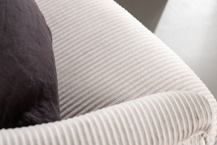 Venture Home Derry Single Sofa - Black / White Corduroy