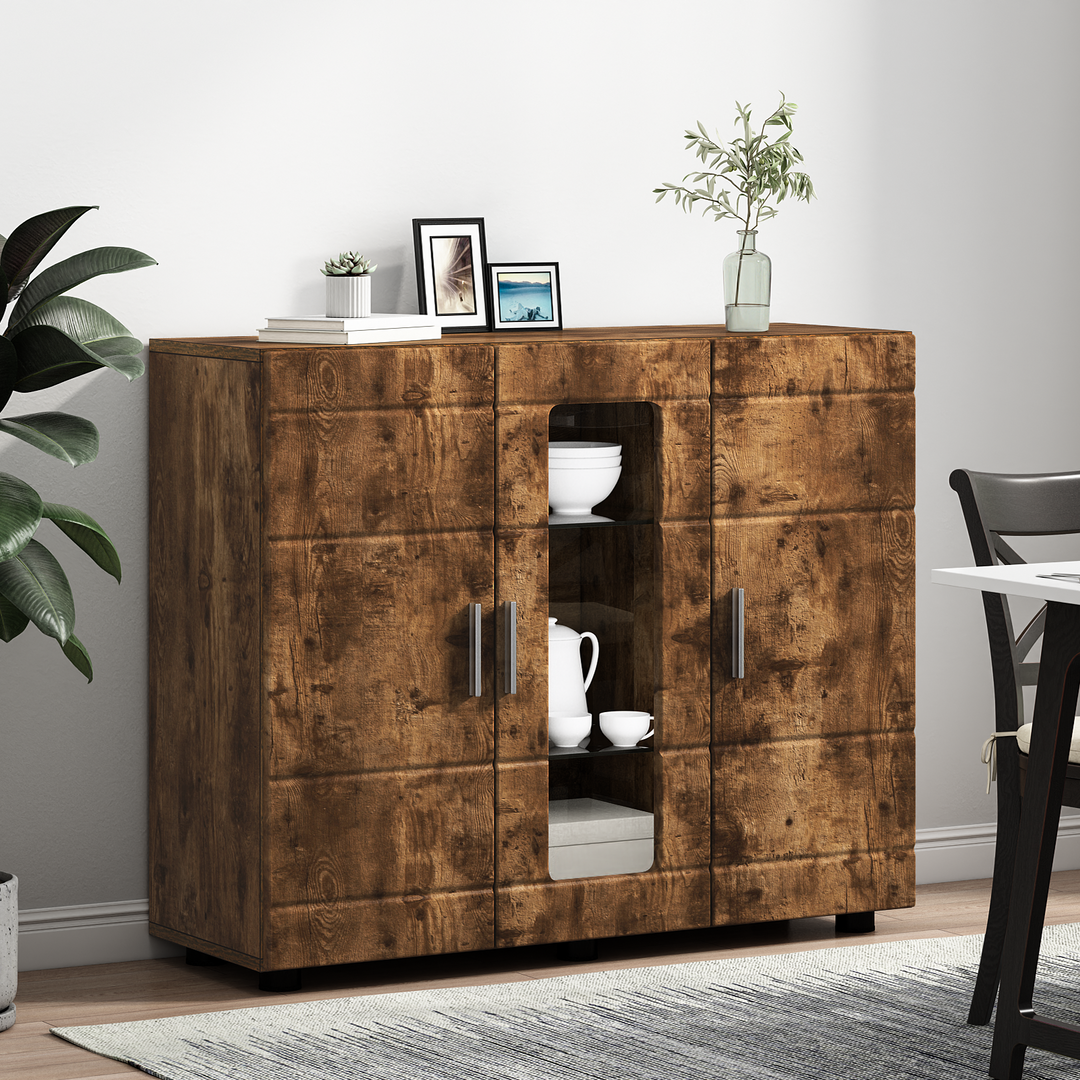 Træskab Røget eg 88,5 x 30,5 x 73 cm Konstrueret træ