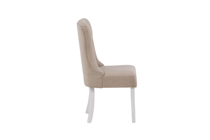 Venture Home Vista Dining Chair 2-pack  -  White / Beige Linen