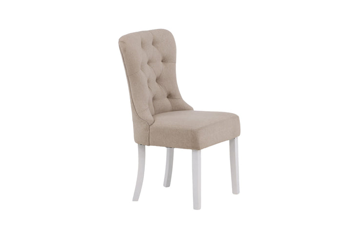 Venture Home Vista Dining Chair 2-pack  -  White / Beige Linen