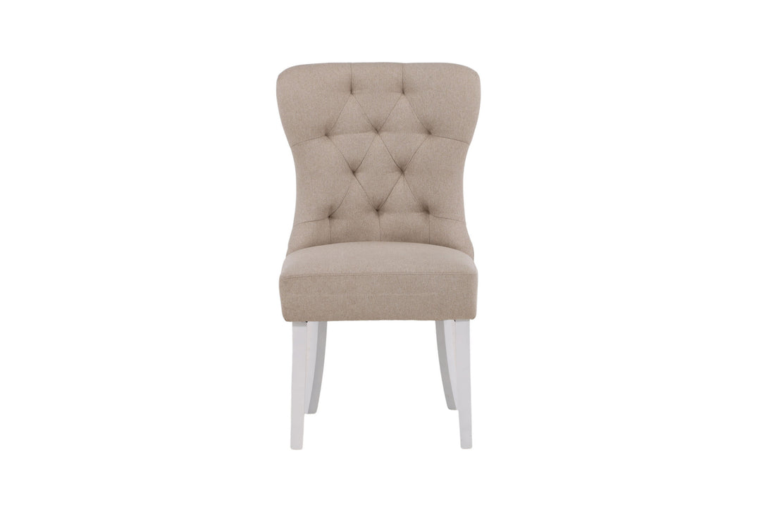 Venture Home Vista Dining Chair 2-pack  -  White / Beige Linen