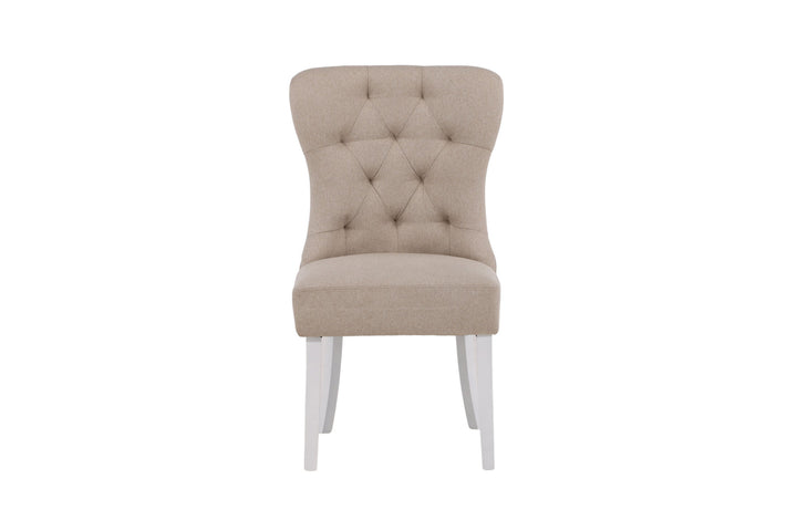 Venture Home Vista Dining Chair 2-pack  -  White / Beige Linen