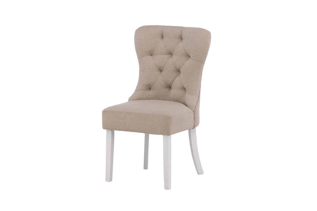 Venture Home Vista Dining Chair 2-pack  -  White / Beige Linen